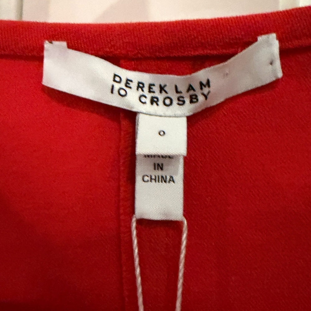 Derek Lam Red Belted Trench Dress Sleeveless - Picture 5 of 5
